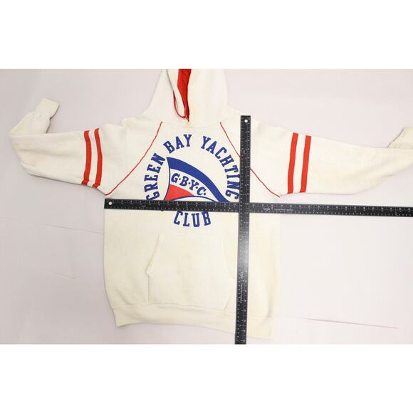 Vintage Green Bay Yacht Club Hooded Sweatshirt Medium - Picture 7 of 9